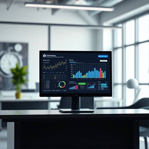 A computer screen displaying data visualizations.